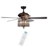 Copper 52 in. Indoor Bronze Finsh Remote Controlled Ceiling Fan with Light Kit by Warehouse of Tiffany -Warehouse of Tiffany Shop bronze warehouse of tiffany flush mount lights cfl 8324remo rb 64 1000