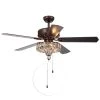 Pilette 52 in. Indoor Bronze Finsh Hand Pull Chain Ceiling Fan with Light Kit by Warehouse of Tiffany 2 Pilette 52 in. Indoor Bronze Finsh Hand Pull Chain Ceiling Fan with Light Kit by Warehouse of Tiffany -Warehouse of Tiffany Shop bronze warehouse of tiffany flush mount lights cfl 8352rb 64 1000