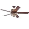 Boot 52 in. Indoor Bronze Finsh Remote Controlled Ceiling Fan with Light Kit by Warehouse of Tiffany -Warehouse of Tiffany Shop bronze warehouse of tiffany flush mount lights cfl 8370remo rb 64 1000