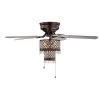 Arin 52 in. Indoor Bronze Finsh Hand Pull Chain Ceiling Fan with Light Kit by Warehouse of Tiffany -Warehouse of Tiffany Shop bronze warehouse of tiffany flush mount lights cfl 8439rb 64 1000