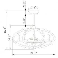 Pia 29.1 in. Indoor Bronze Finsh Remote Controlled Fandelier with Light Kit by Warehouse of Tiffany -Warehouse of Tiffany Shop bronze warehouse of tiffany flush mount lights cfl 8464ab 4f 1000