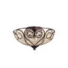 Ceslee 6 in. 3-Light Indoor Bronze Finish Flush Mount Chandelier with Light Kit by Warehouse of Tiffany -Warehouse of Tiffany Shop bronze warehouse of tiffany flush mount lights cm069rb 3 64 1000