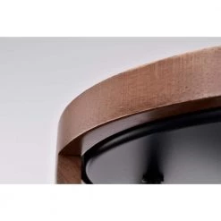 Fanalla 13 in. 2-Light Indoor Brown Faux Wood Grain Flush Mount with Light Kit by Warehouse of Tiffany -Warehouse of Tiffany Shop brown faux wood grain warehouse of tiffany flush mount lights 2041 2fm 1f 1000