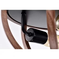 Fanalla 13 in. 2-Light Indoor Brown Faux Wood Grain Flush Mount with Light Kit by Warehouse of Tiffany -Warehouse of Tiffany Shop brown faux wood grain warehouse of tiffany flush mount lights 2041 2fm 44 1000