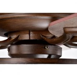 Dillon 52 in. 3-Light Indoor Brown Faux Wood Grain Finish Ceiling Fan with Light Kit by Warehouse of Tiffany -Warehouse of Tiffany Shop brown warehouse of tiffany ceiling fans with lights cfl 8496remo br 44 1000