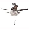 Angel 43 in. Indoor Bronze 5-Blade Crystal Chandelier Ceiling Fan with Light Kit by Warehouse of Tiffany -Warehouse of Tiffany Shop brown warehouse of tiffany ceiling fans with lights cfl8110 64 1000
