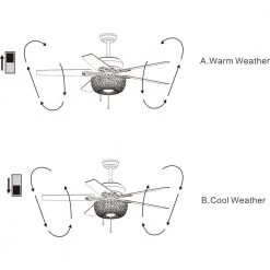 Angel 43 in. Indoor Bronze 5-Blade Crystal Chandelier Ceiling Fan with Light Kit by Warehouse of Tiffany -Warehouse of Tiffany Shop brown warehouse of tiffany ceiling fans with lights cfl8110 a0 1000