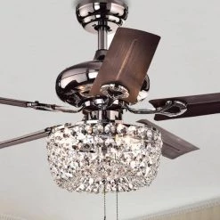 Angel 43 in. Indoor Bronze 5-Blade Crystal Chandelier Ceiling Fan with Light Kit by Warehouse of Tiffany -Warehouse of Tiffany Shop brown warehouse of tiffany ceiling fans with lights cfl8110 c3 1000