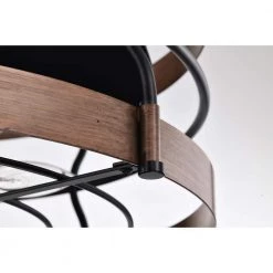 Isla 26 in. 6-Light Indoor Matte Black and Brown Faux Wood Grain Finish Ceiling Fan with Light Kit by Warehouse of Tiffany -Warehouse of Tiffany Shop brown warehouse of tiffany ceiling fans with lights dy07y07bw 1d 1000