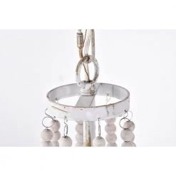 Valentinas 18 in. 4-Light Indoor Brushed White Finish Chandelier with Light Kit by Warehouse of Tiffany -Warehouse of Tiffany Shop brushed white warehouse of tiffany chandeliers pd033 4wh 44 1000