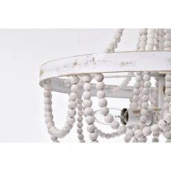 Valentinas 18 in. 4-Light Indoor Brushed White Finish Chandelier with Light Kit by Warehouse of Tiffany -Warehouse of Tiffany Shop brushed white warehouse of tiffany chandeliers pd033 4wh fa 1000