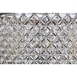 Amelia 16 in. Crystal Shade Semi Flush Mount 3-Light by Warehouse of Tiffany -Warehouse of Tiffany Shop chrome and faux wood grain warehouse of tiffany flush mount lights cd034 3ic fa 1000