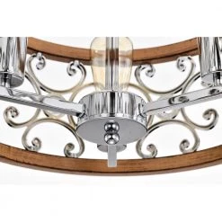 Sanne 18 in. 3-Light Chrome and Faux Wood Grain Semi-Flush Mount by Warehouse of Tiffany -Warehouse of Tiffany Shop chrome and faux wood grain warehouse of tiffany flush mount lights cd038 3ch 1d 1000