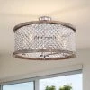 Olyvia 24 in. Modern Crystal Shade Semi Flush Mount 5-Light by Warehouse of Tiffany -Warehouse of Tiffany Shop chrome faux wood grain warehouse of tiffany flush mount lights cd035 5ic 64 1000