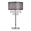 Kosmas 20 in. Chrome 3-Light Table Lamp with Crystals by Warehouse of Tiffany -Warehouse of Tiffany Shop chrome finish warehouse of tiffany table lamps tl7901 64 1000