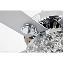 Caderina 52 in. 4-Light Chrome Finished 5 Blades Ceiling Fan with Remote by Warehouse of Tiffany -Warehouse of Tiffany Shop chrome warehouse of tiffany ceiling fans with lights al03p01ch 1d 1000