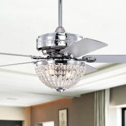 Itzel 52 in. 2-Light Indoor Chrome Finish Chandelier with Light Kit by Warehouse of Tiffany