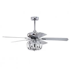 Tamaya 52 in. 3-Light Indoor Chrome Finish Ceiling Fan Chandelier with Light Kit by Warehouse of Tiffany -Warehouse of Tiffany Shop chrome warehouse of tiffany ceiling fans with lights aw01w09cr c3 1000