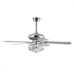Turner 52 in. 3-Light Indoor Chrome Ceiling Fan with Light Kit and Remote by Warehouse of Tiffany -Warehouse of Tiffany Shop chrome warehouse of tiffany ceiling fans with lights ay12y12cr 4f 1000