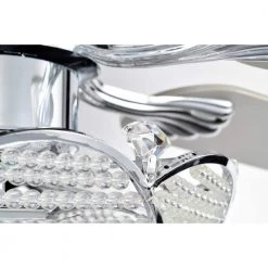 Araceli 52 in. 3-Light Indoor Chrome Ceiling Fan with Light Kit and Remote by Warehouse of Tiffany -Warehouse of Tiffany Shop chrome warehouse of tiffany ceiling fans with lights ay15y15cr 1f 1000