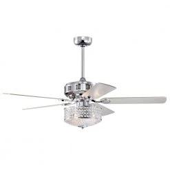 Callen 52 in. 3-Light Indoor Chrome Finish Ceiling Fan with Light Kit by Warehouse of Tiffany 16 Callen 52 in. 3-Light Indoor Chrome Finish Ceiling Fan with Light Kit by Warehouse of Tiffany -Warehouse of Tiffany Shop chrome warehouse of tiffany ceiling fans with lights ay16y16cr 4f 1000