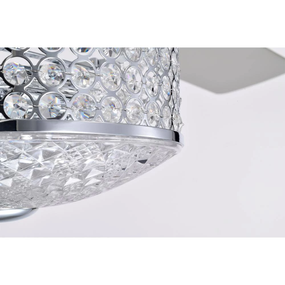 Callen 52 in. 3-Light Indoor Chrome Finish Ceiling Fan with Light Kit by Warehouse of Tiffany 11 Callen 52 in. 3-Light Indoor Chrome Finish Ceiling Fan with Light Kit by Warehouse of Tiffany - Image 9