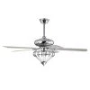 Alesya 52 in. 3-Light Indoor Chrome Ceiling Fan with Light Kit and Remote by Warehouse of Tiffany -Warehouse of Tiffany Shop chrome warehouse of tiffany ceiling fans with lights ay17y17cr 64 1000