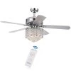 Deidor 5-Blade 52 in. Indoor Chrome Remote Controlled Ceiling Fan with Light KIt by Warehouse of Tiffany -Warehouse of Tiffany Shop chrome warehouse of tiffany ceiling fans with lights cfl 8316remo ch 64 1000