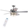 Davrin 52 in. Chrome Indoor Remote Controlled Ceiling Fan with Light Kit by Warehouse of Tiffany -Warehouse of Tiffany Shop chrome warehouse of tiffany ceiling fans with lights cfl 8333remo 64 1000
