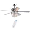Galileo 52 in. 3-Light Indoor Chrome Remote Controlled Ceiling Fan with Light Kit by Warehouse of Tiffany -Warehouse of Tiffany Shop chrome warehouse of tiffany ceiling fans with lights cfl 8349remo 64 1000