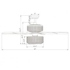 Copper 52 in. Chrome Indoor Remote Controlled Ceiling Fan with Light Kit by Warehouse of Tiffany -Warehouse of Tiffany Shop chrome warehouse of tiffany ceiling fans with lights cfl 8372remo ch 4f 1000