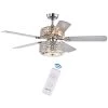 Copper 52 in. Chrome Indoor Remote Controlled Ceiling Fan with Light Kit by Warehouse of Tiffany -Warehouse of Tiffany Shop chrome warehouse of tiffany ceiling fans with lights cfl 8372remo ch 64 1000