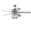 Dalinger 52 in. Chrome Indoor Remote Controlled Ceiling Fan with Light Kit by Warehouse of Tiffany -Warehouse of Tiffany Shop chrome warehouse of tiffany ceiling fans with lights cfl 8388remo c 64 1000