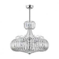 Bellamy 28.07 in. Chrome Indoor Remote Controlled Fandelier with Light Kit by Warehouse of Tiffany -Warehouse of Tiffany Shop chrome warehouse of tiffany ceiling fans with lights cfl 8392ch c3 1000