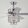 Fengren 52 in. Chrome Indoor Hand Pull Chain Ceiling Fan with Light Kit by Warehouse of Tiffany -Warehouse of Tiffany Shop chrome warehouse of tiffany ceiling fans with lights cfl 8396ch 64 1000