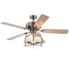 Edreyan 52 in. 2-Light Indoor Chrome Remote Controlled Ceiling Fan with Light Kit by Warehouse of Tiffany -Warehouse of Tiffany Shop chrome warehouse of tiffany ceiling fans with lights cfl 8427remo sn 64 1000