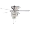 Jemar 23 in. 5-Light Indoor Chrome Hand Pull Chain Ceiling Fan with Light Kit by Warehouse of Tiffany -Warehouse of Tiffany Shop chrome warehouse of tiffany ceiling fans with lights cfl 8439ch 64 1000