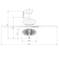 Catrine 52 in. Chrome Indoor Remote Controlled Ceiling Fan with Light Kit by Warehouse of Tiffany -Warehouse of Tiffany Shop chrome warehouse of tiffany ceiling fans with lights cfl 8444remo ch 4f 1000