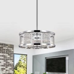 Cassie 30 in. 6-Light Indoor Chrome Ceiling Fan with Light Kit by Warehouse of Tiffany -Warehouse of Tiffany Shop chrome warehouse of tiffany ceiling fans with lights cfl 8490b ch 31 1000