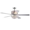 Silver Orchid Finlayson 52 in. Indoor Chrome Remote Controlled Ceiling Fan with Light Kit by Warehouse of Tiffany -Warehouse of Tiffany Shop chrome warehouse of tiffany ceiling fans with lights cfl8170remoch 64 1000