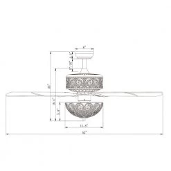 Catalina 52 in. Chrome Remote Controlled Ceiling Fan with Light Kit by Warehouse of Tiffany -Warehouse of Tiffany Shop chrome warehouse of tiffany ceiling fans with lights cfl8370remoch 1f 1000