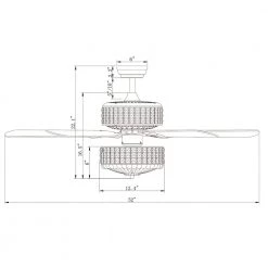 Germane 52 in. Indoor Chrome Remote Controlled Ceiling Fan with Light Kit by Warehouse of Tiffany -Warehouse of Tiffany Shop chrome warehouse of tiffany ceiling fans with lights cfl8371remochd 4f 1000