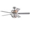 Senma Dual Lamp 52 in. Indoor Chrome Remote Controlled Ceiling Fan with Light Kit by Warehouse of Tiffany -Warehouse of Tiffany Shop chrome warehouse of tiffany ceiling fans with lights cfl8373remochd 64 1000
