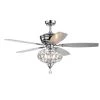 Silver Orchid Finlayson 52 in. Indoor Chrome Remote Controlled Ceiling Fan with Light Kit by Warehouse of Tiffany