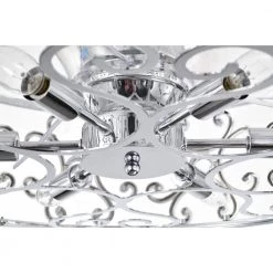 Zuzen 23 in. 6-Light Indoor Chrome Ceiling Fan with Light Kit by Warehouse of Tiffany -Warehouse of Tiffany Shop chrome warehouse of tiffany ceiling fans with lights dl01p01cr 76 1000