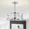 Dalya 24.8 in. 6-Light Indoor Chrome Finish Ceiling Fan with Light Kit and Remote by Warehouse of Tiffany