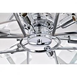 Dalya 24.8 in. 6-Light Indoor Chrome Finish Ceiling Fan with Light Kit and Remote by Warehouse of Tiffany -Warehouse of Tiffany Shop chrome warehouse of tiffany ceiling fans with lights dl01p04ch 76 1000