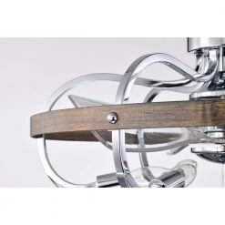 Davina 24.2 in. 6-Light Indoor Chrome Ceiling Fan with Light Kit and Remote by Warehouse of Tiffany -Warehouse of Tiffany Shop chrome warehouse of tiffany ceiling fans with lights dl03p38ic 4f 1000