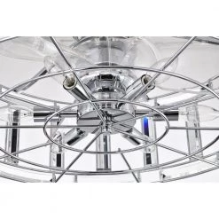 Luna 25 in. 6-Light Indoor Chrome Finish Ceiling Fan with Light Kit by Warehouse of Tiffany -Warehouse of Tiffany Shop chrome warehouse of tiffany ceiling fans with lights dw01w49cr 76 1000