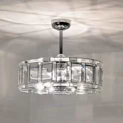 Luna 25 in. 6-Light Indoor Chrome Finish Ceiling Fan with Light Kit by Warehouse of Tiffany -Warehouse of Tiffany Shop chrome warehouse of tiffany ceiling fans with lights dw01w49cr c3 1000